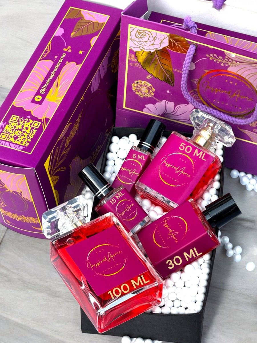 Inspired Aroma-এর আসল perfume ও gift packaging